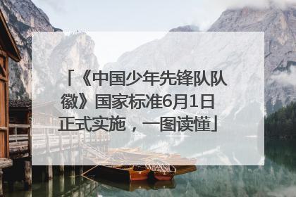 《中国少年先锋队队徽》国家标准6月1日正式实施，一图读懂