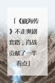 《藏海传》不走爽剧套路，肖战贡献了一半看点
