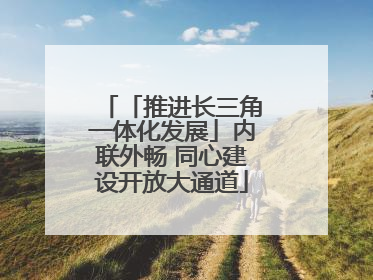 「推进长三角一体化发展」内联外畅 同心建设开放大通道
