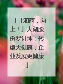 「湘商，向上！」大湖股份罗订坤：转型大健康，企业发展更健康