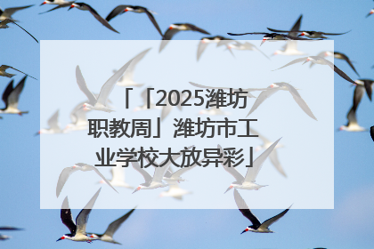 「2025潍坊职教周」潍坊市工业学校大放异彩