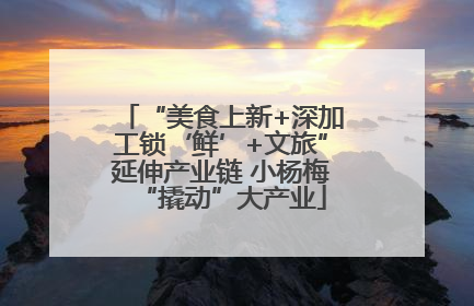 “美食上新+深加工锁‘鲜’+文旅”延伸产业链 小杨梅“撬动”大产业