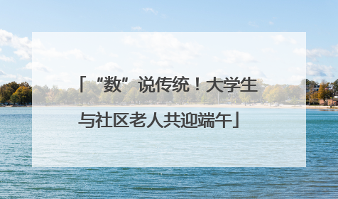 “数”说传统！大学生与社区老人共迎端午