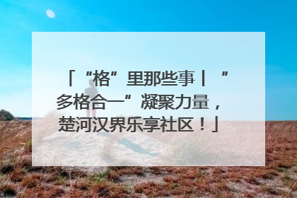“格”里那些事丨“多格合一”凝聚力量，楚河汉界乐享社区！