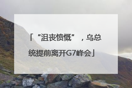 “沮丧愤慨”，乌总统提前离开G7峰会