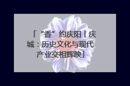 “香”约庆阳丨庆城：历史文化与现代产业交相辉映