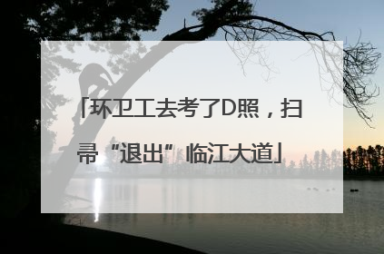 环卫工去考了D照，扫帚“退出”临江大道