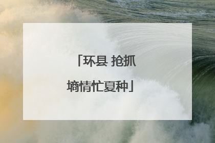 环县 抢抓墒情忙夏种