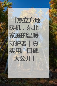 热立方地暖机：东北家庭的温暖守护者｜真实用户口碑大公开