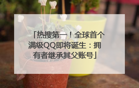 热搜第一！全球首个满级QQ即将诞生：拥有者继承其父账号