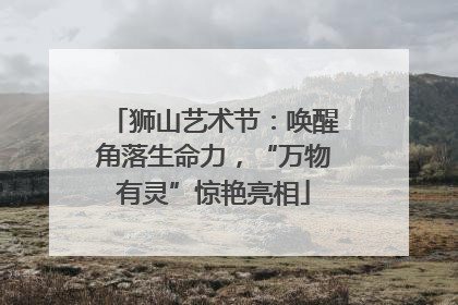 狮山艺术节：唤醒角落生命力，“万物有灵”惊艳亮相