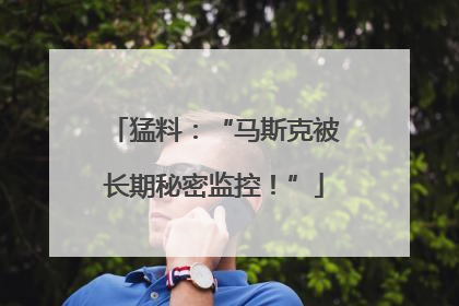 猛料：“马斯克被长期秘密监控！”