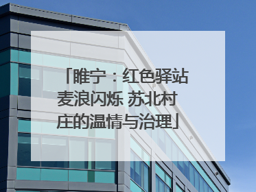 睢宁：红色驿站麦浪闪烁 苏北村庄的温情与治理