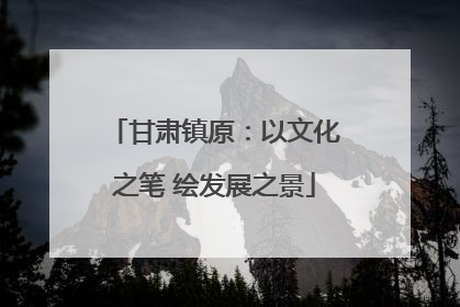 甘肃镇原：以文化之笔 绘发展之景