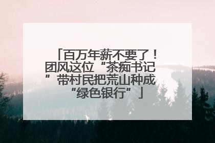 百万年薪不要了！团风这位“茶痴书记”带村民把荒山种成“绿色银行”