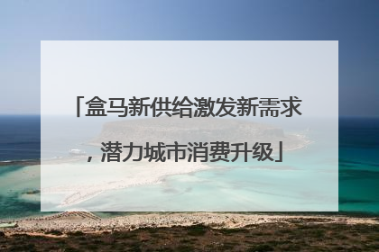 盒马新供给激发新需求，潜力城市消费升级