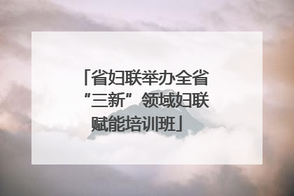 省妇联举办全省“三新”领域妇联赋能培训班