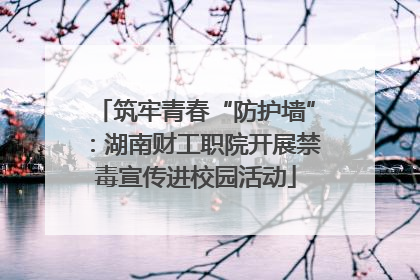筑牢青春“防护墙”：湖南财工职院开展禁毒宣传进校园活动