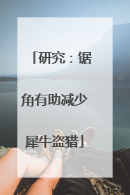 研究：锯角有助减少犀牛盗猎