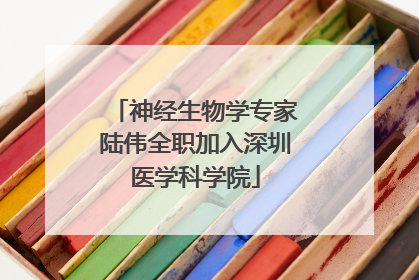 神经生物学专家陆伟全职加入深圳医学科学院