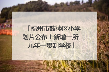 福州市鼓楼区小学划片公布！新增一所九年一贯制学校
