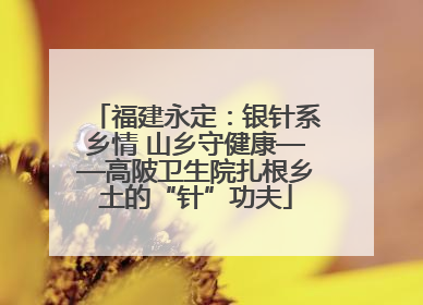 福建永定：银针系乡情 山乡守健康——高陂卫生院扎根乡土的“针”功夫