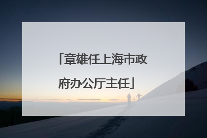 章雄任上海市政府办公厅主任