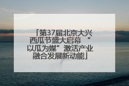 第37届北京大兴西瓜节盛大启幕 “以瓜为媒”激活产业融合发展新动能