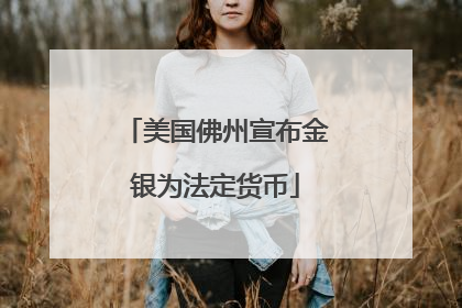 美国佛州宣布金银为法定货币