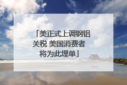 美正式上调钢铝关税 美国消费者将为此埋单
