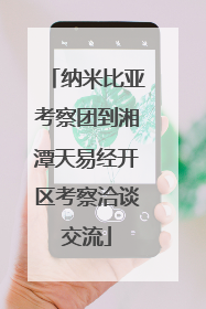 纳米比亚考察团到湘潭天易经开区考察洽谈交流