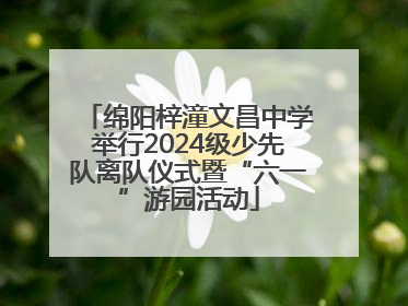 绵阳梓潼文昌中学举行2024级少先队离队仪式暨“六一”游园活动