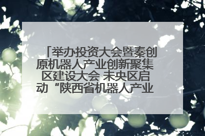 举办投资大会暨秦创原机器人产业创新聚集区建设大会 未央区启动“陕西省机器人产业聚集区”建设