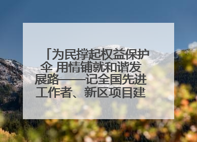 为民撑起权益保护伞 用情铺就和谐发展路——记全国先进工作者、新区项目建设中心干部卢小勇