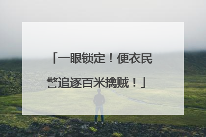 一眼锁定！便衣民警追逐百米擒贼！