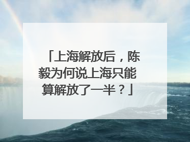 上海解放后，陈毅为何说上海只能算解放了一半？