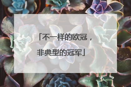不一样的欧冠，非典型的冠军