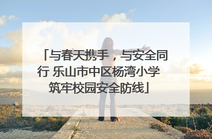 与春天携手，与安全同行 乐山市中区杨湾小学筑牢校园安全防线