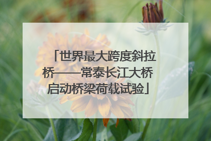 世界最大跨度斜拉桥——常泰长江大桥启动桥梁荷载试验