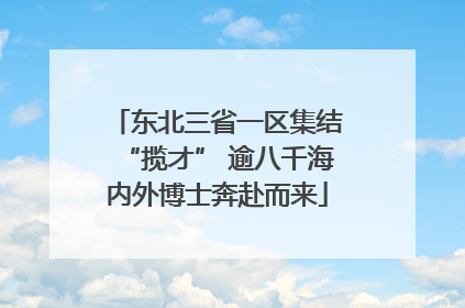 东北三省一区集结“揽才” 逾八千海内外博士奔赴而来