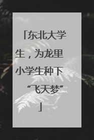 东北大学生，为龙里小学生种下“飞天梦”