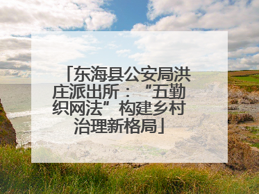东海县公安局洪庄派出所：“五勤织网法”构建乡村治理新格局