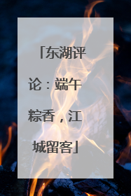 东湖评论：端午粽香，江城留客
