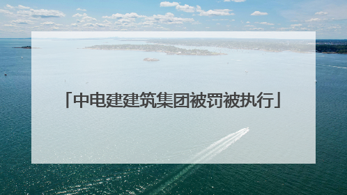 中电建建筑集团被罚被执行