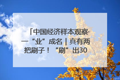 中国经济样本观察·一“业”成名｜真有两把刷子！“刷”出30亿级“颜值经济”