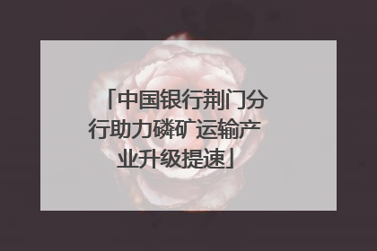 中国银行荆门分行助力磷矿运输产业升级提速