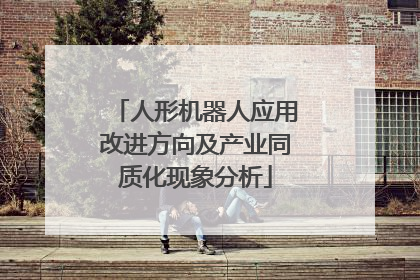 人形机器人应用改进方向及产业同质化现象分析
