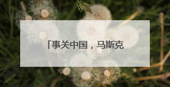 事关中国，马斯克：相当“钦佩”