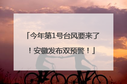 今年第1号台风要来了！安徽发布双预警！