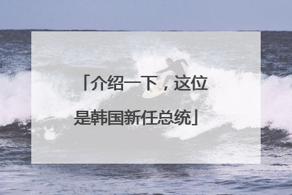介绍一下，这位是韩国新任总统